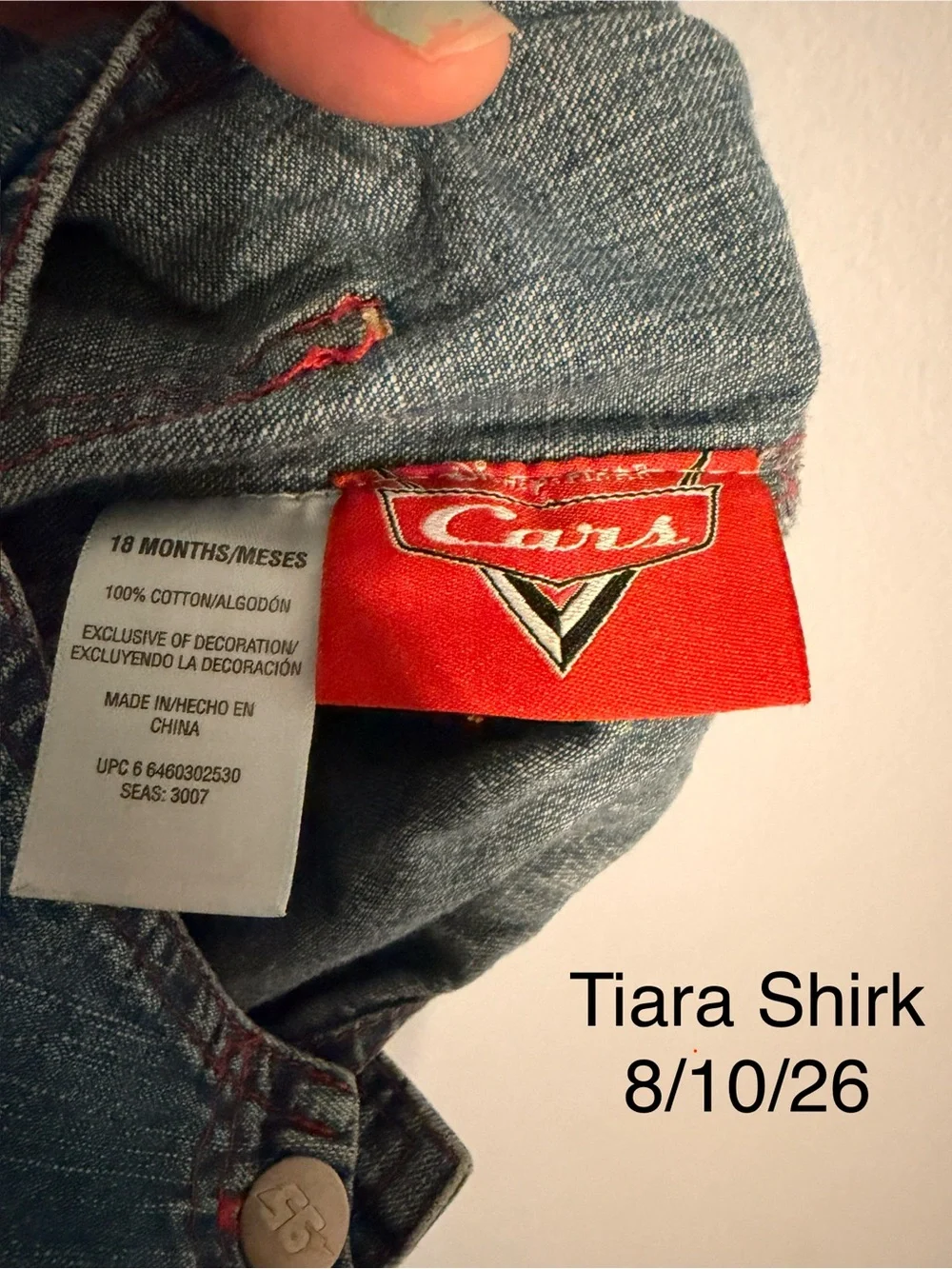 Vintage Y2K Disney Pixar Cars Overalls 18months